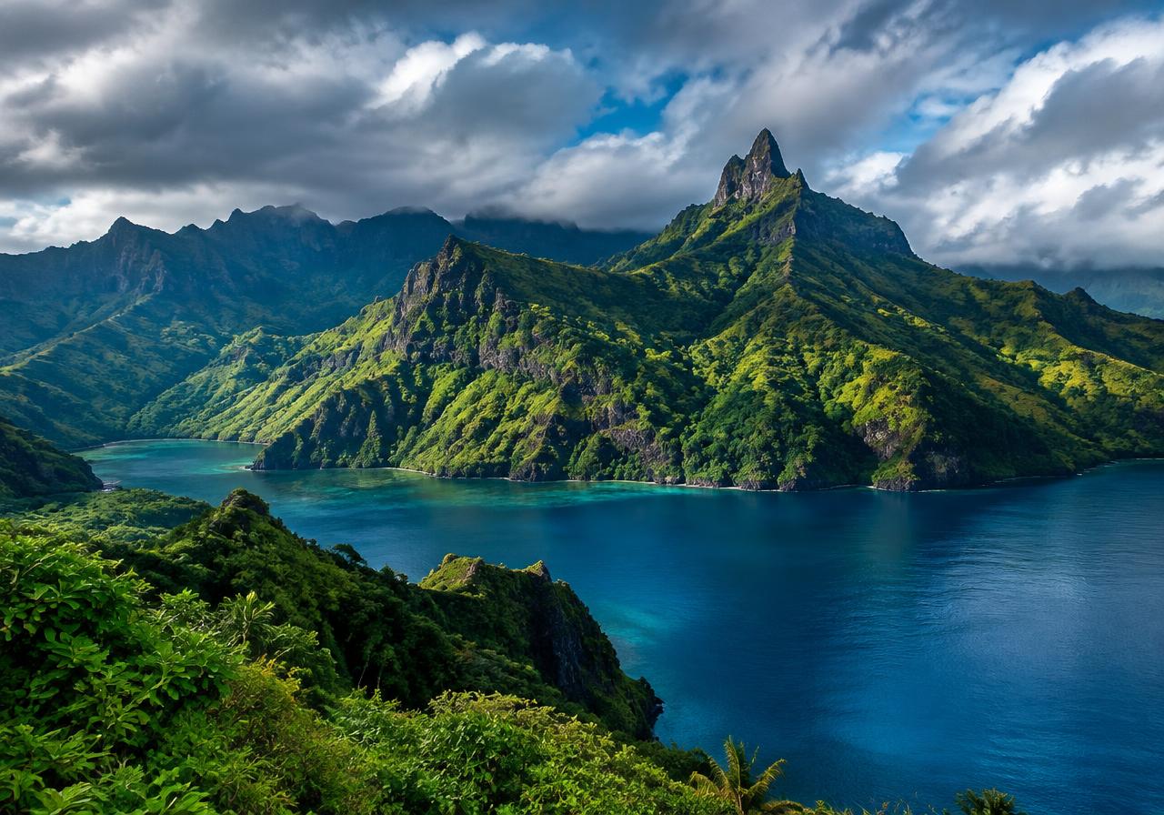 Paesaggio di Marquise, Polinesia Francese